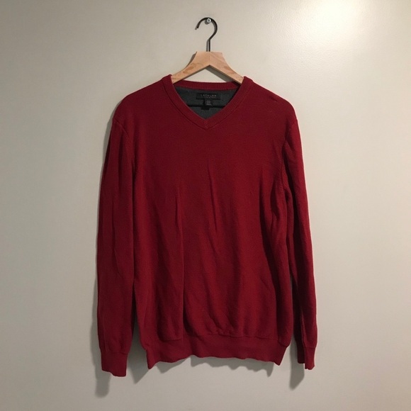 EUC Lachland British Inspired Red Cotton Sweater - Picture 2 of 8